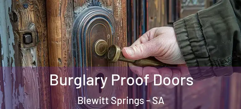 Burglary Proof Doors Blewitt Springs - SA
