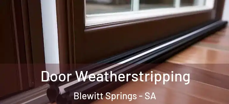 Door Weatherstripping Blewitt Springs - SA