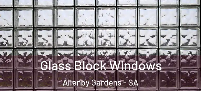 Glass Block Windows Allenby Gardens - SA
