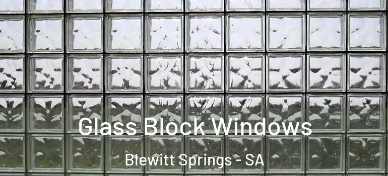 Glass Block Windows Blewitt Springs - SA