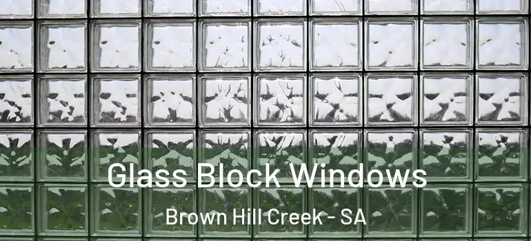 Glass Block Windows Brown Hill Creek - SA