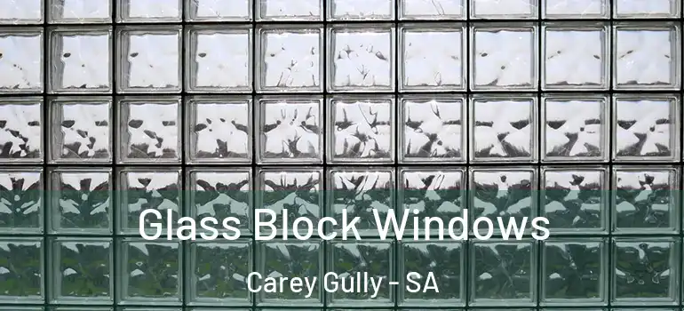 Glass Block Windows Carey Gully - SA