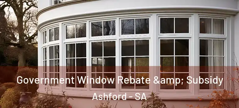 Government Window Rebate & Subsidy Ashford - SA