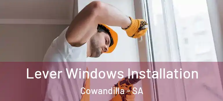 Lever Windows Installation Cowandilla - SA