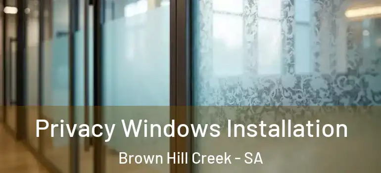 Privacy Windows Installation Brown Hill Creek - SA