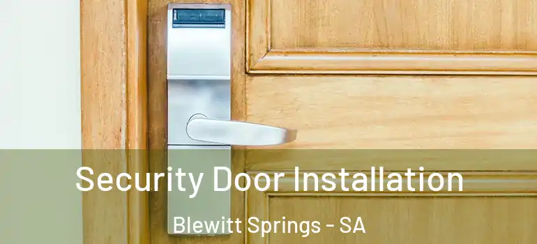 Security Door Installation Blewitt Springs - SA