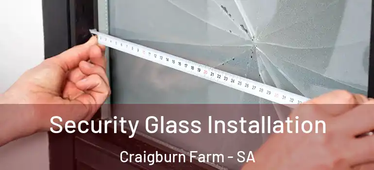 Security Glass Installation Craigburn Farm - SA