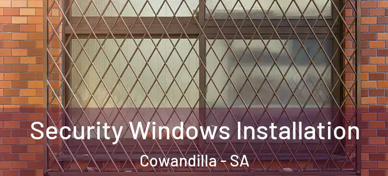 Security Windows Installation Cowandilla - SA