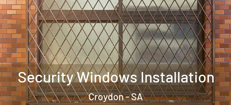 Security Windows Installation Croydon - SA