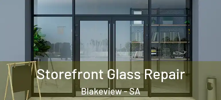  Storefront Glass Repair Blakeview - SA