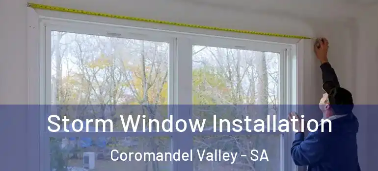 Storm Window Installation Coromandel Valley - SA