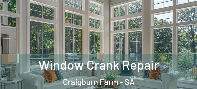 Window Crank Repair Craigburn Farm - SA