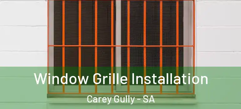 Window Grille Installation Carey Gully - SA