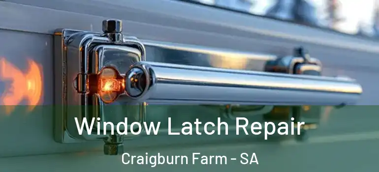 Window Latch Repair Craigburn Farm - SA