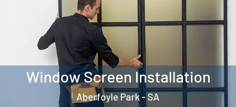 Window Screen Installation Aberfoyle Park - SA