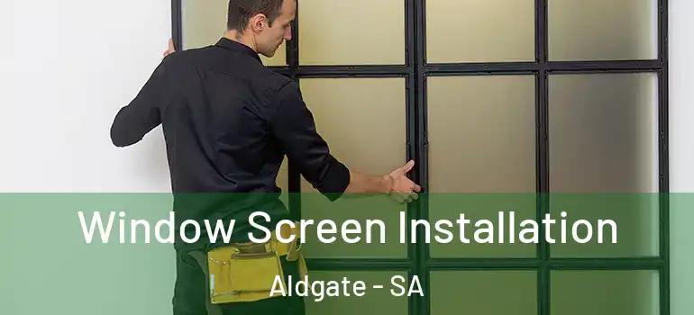 Window Screen Installation Aldgate - SA