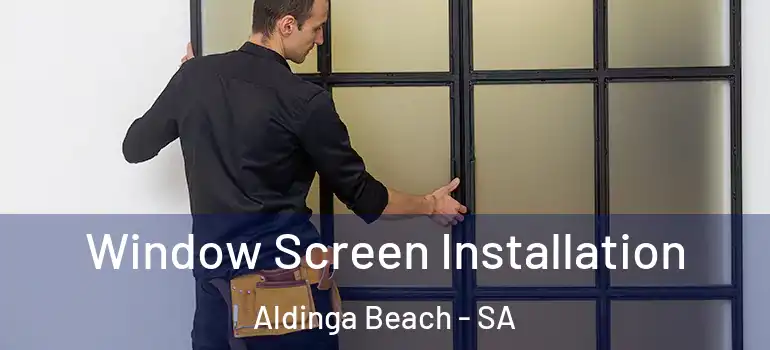 Window Screen Installation Aldinga Beach - SA