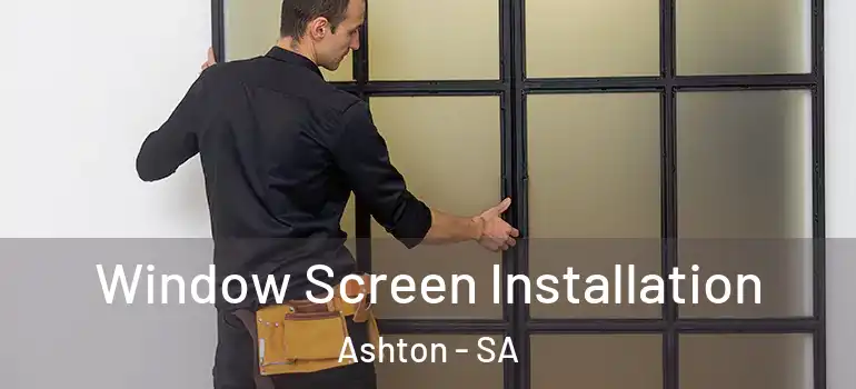 Window Screen Installation Ashton - SA
