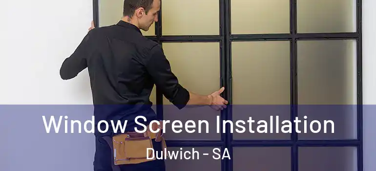 Window Screen Installation Dulwich - SA